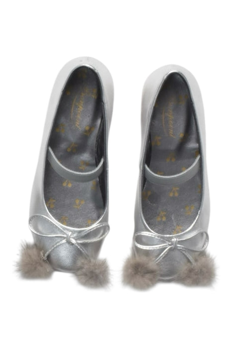 A Silver Flats from Bonpoint in size 5T for girl. (Back View)