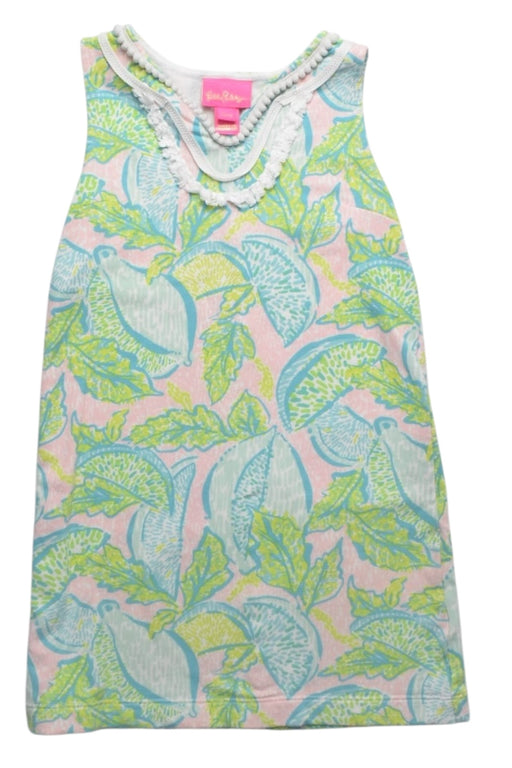 A Multicolour Sleeveless Dresses from Lilly Pulitzer in size 4T for girl. (Front View)