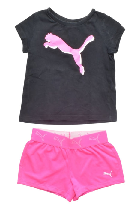 A Black Shorts Sets from Puma in size 3T for girl. (Front View)