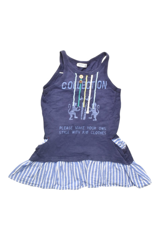 A Blue Sleeveless Dresses from Ragmart in size 4T for girl. (Front View)