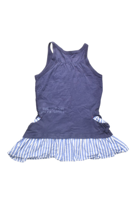 A Blue Sleeveless Dresses from Ragmart in size 4T for girl. (Back View)