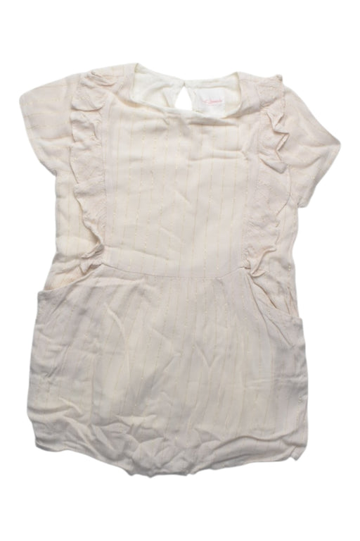 A Beige Short Sleeve Dresses from Sunset Limonade in size 4T for girl. (Front View)