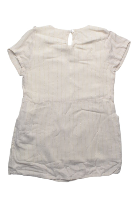 A Beige Short Sleeve Dresses from Sunset Limonade in size 4T for girl. (Back View)