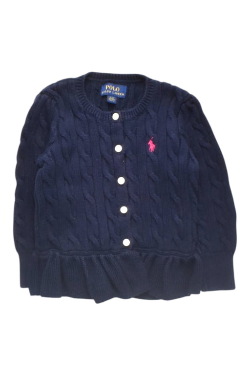 A Navy Cardigans from Polo Ralph Lauren in size 2T for girl. (Front View)