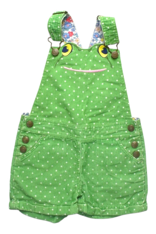 A Green Overall Shorts from Boden in size 4T for girl. (Front View)