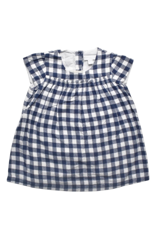 A Navy Short Sleeve Dresses from The Little White Company in size 18-24M for girl. (Front View)