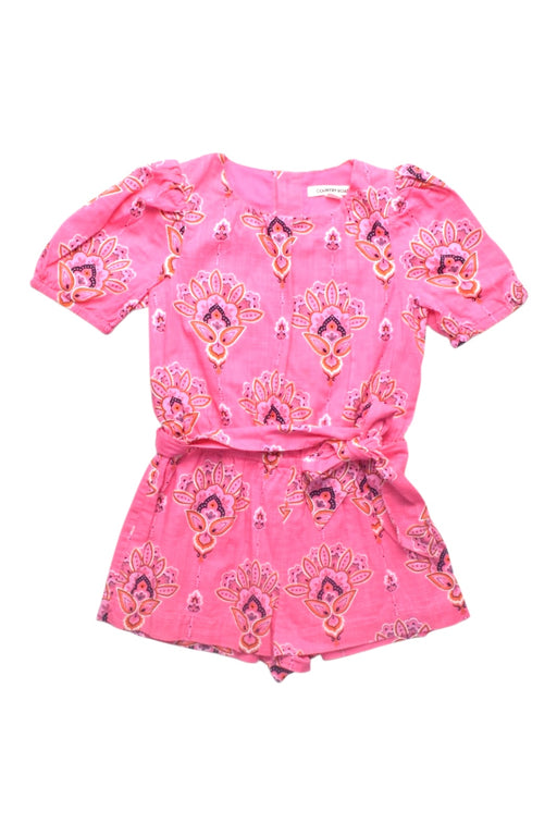 A Pink Short Sleeve Rompers from Country Road in size 4T for girl. (Front View)