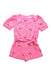 A Pink Short Sleeve Rompers from Country Road in size 4T for girl. (Front View)