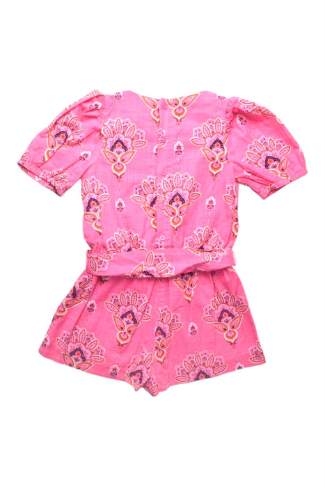 A Pink Short Sleeve Rompers from Country Road in size 4T for girl. (Back View)