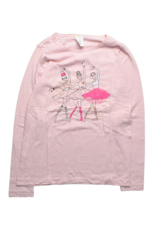 A Pink Long Sleeve Tops from Crewcuts in size 8Y for girl. (Front View)