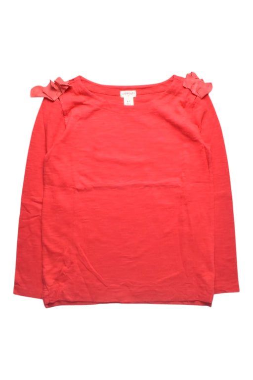 A Red Long Sleeve Tops from Crewcuts in size 6T for girl. (Front View)