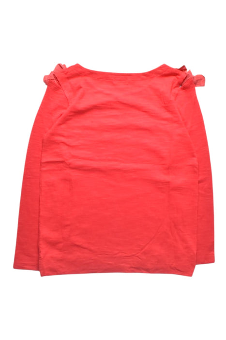 A Red Long Sleeve Tops from Crewcuts in size 6T for girl. (Back View)