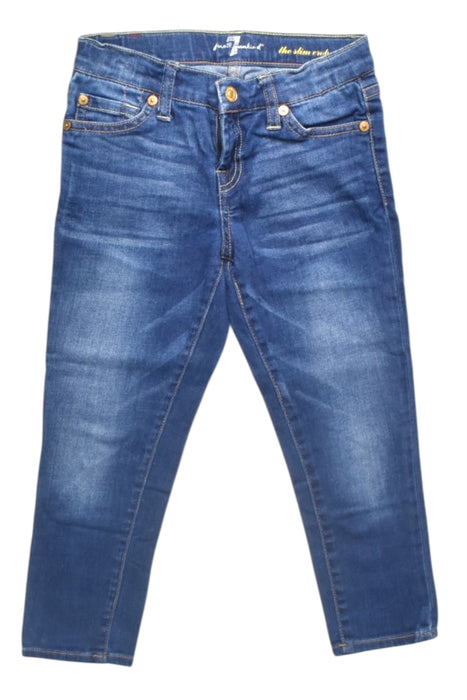 A Blue Jeans from 7 For All Mankind in size 6T for girl. (Front View)