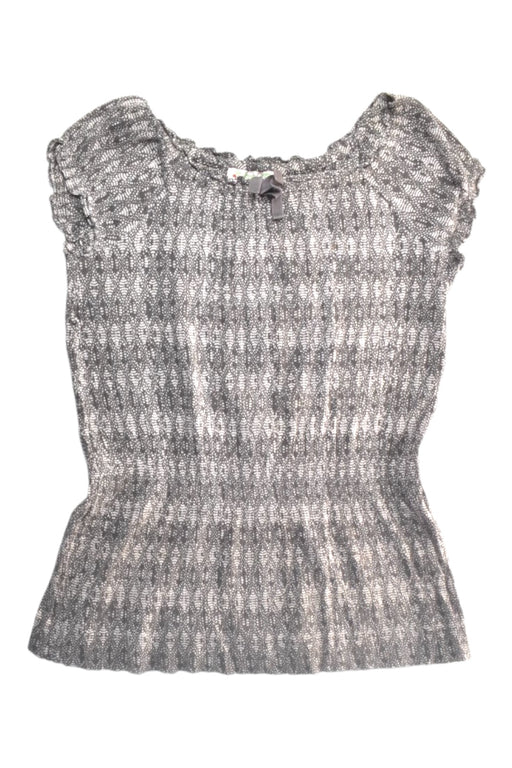 A Grey Sleeveless Tops from Bonpoint in size 4T for girl. (Front View)