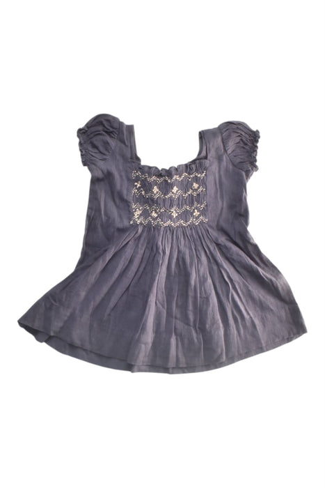 A Blue Short Sleeve Tops from Velveteen in size 6-12M for girl. (Back View)