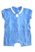 A Blue Short Sleeve Rompers from Jacadi in size 6-12M for girl. (Front View)