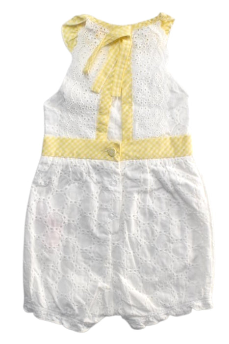 A White Sleeveless Rompers from Nicholas & Bears in size 3-6M for girl. (Back View)