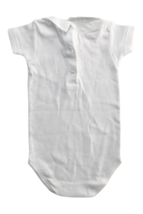 A White Short Sleeve Bodysuits from Bonpoint in size 3-6M for girl. (Back View)