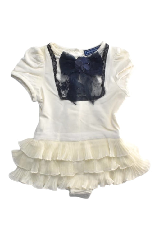 A White Short Sleeve Rompers from Nicholas & Bears in size 6-12M for girl. (Front View)