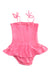 A Pink Sleeveless Rompers from Seed in size 6-12M for girl. (Back View)