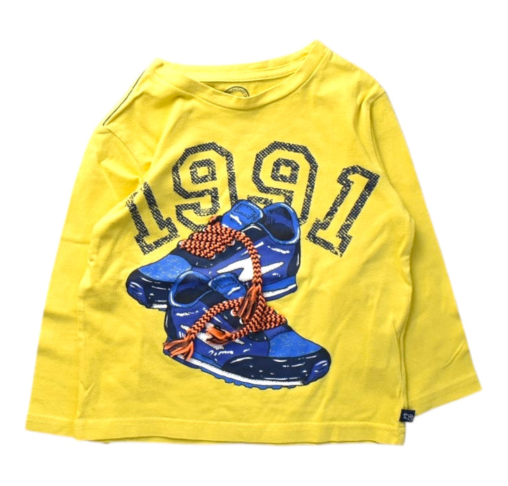 A Yellow Long Sleeve T Shirts from La Compagnie des Petits in size 3T for boy. (Front View)