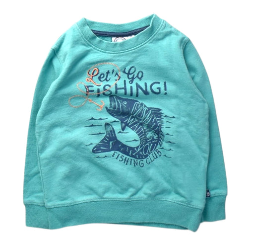 A Green Crewneck Sweatshirts from La Compagnie des Petits in size 3T for boy. (Front View)