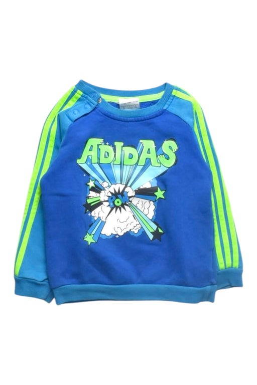 A Blue Crewneck Sweatshirts from Adidas in size 12-18M for boy. (Front View)