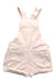 A White Overall Shorts from Bout'Chou in size 6-12M for girl. (Back View)
