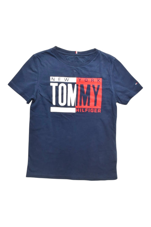 A Navy Short Sleeve T Shirts from Tommy Hilfiger in size 7Y for boy. (Front View)