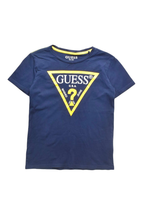 A Navy Short Sleeve T Shirts from Guess in size 10Y for boy. (Front View)