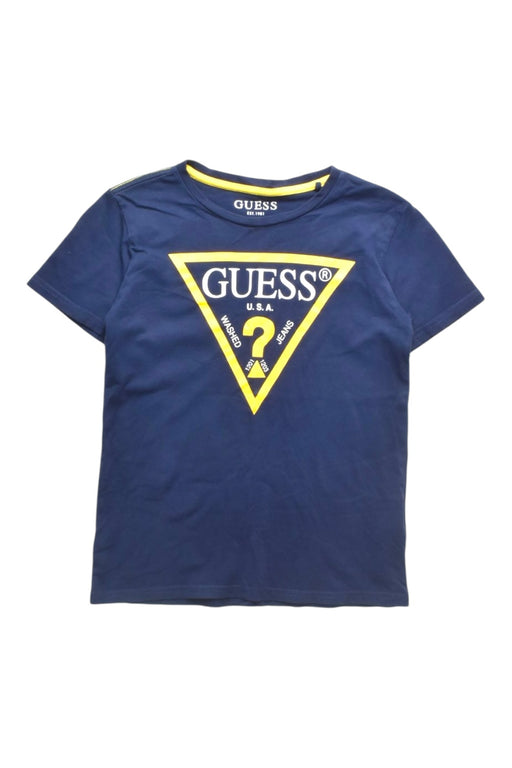 A Navy Short Sleeve T Shirts from Guess in size 10Y for boy. (Front View)