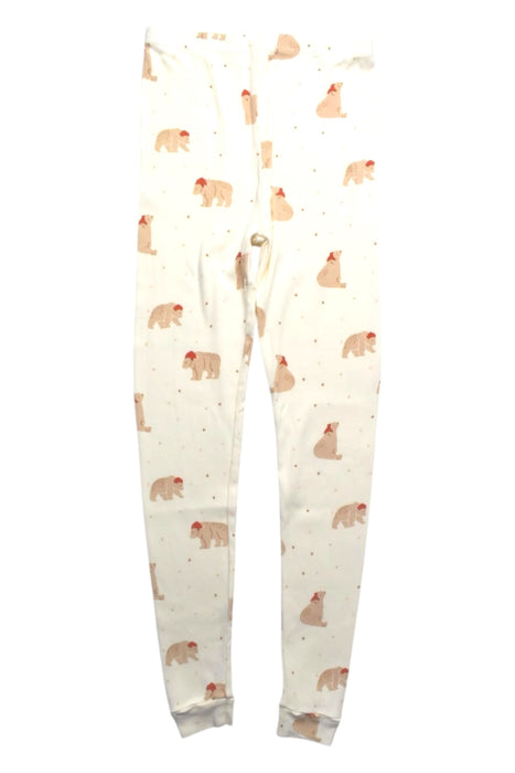 A White Leggings from Le Petit Society in size 8Y for girl. (Front View)