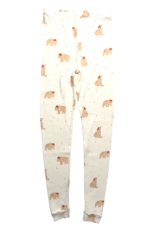 A White Leggings from Le Petit Society in size 8Y for girl. (Front View)