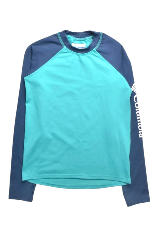 A Teal Rash Guards from Columbia in size 8Y for boy. (Front View)
