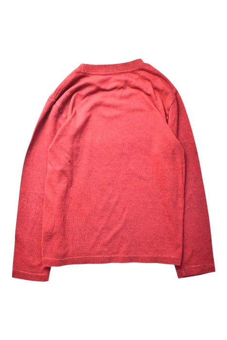 A Red Long Sleeve T Shirts from Roots in size 7Y for boy. (Back View)