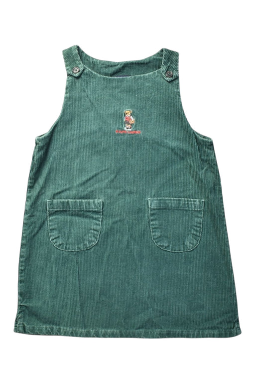 A Green Overall Dresses from Ralph Lauren in size 5T for girl. (Front View)