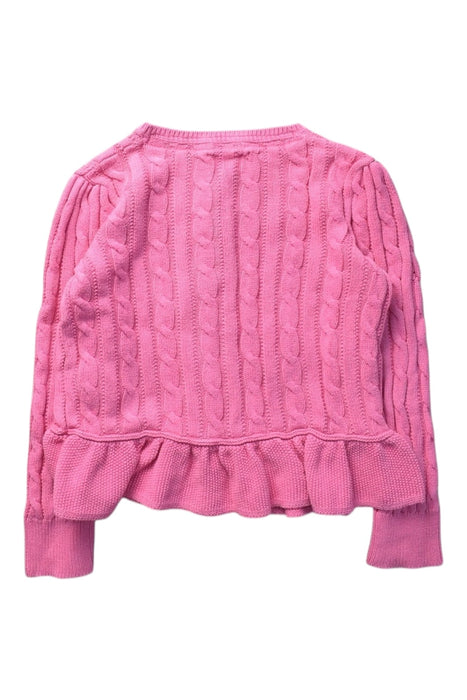 A Pink Cardigans from Polo Ralph Lauren in size 6T for girl. (Back View)