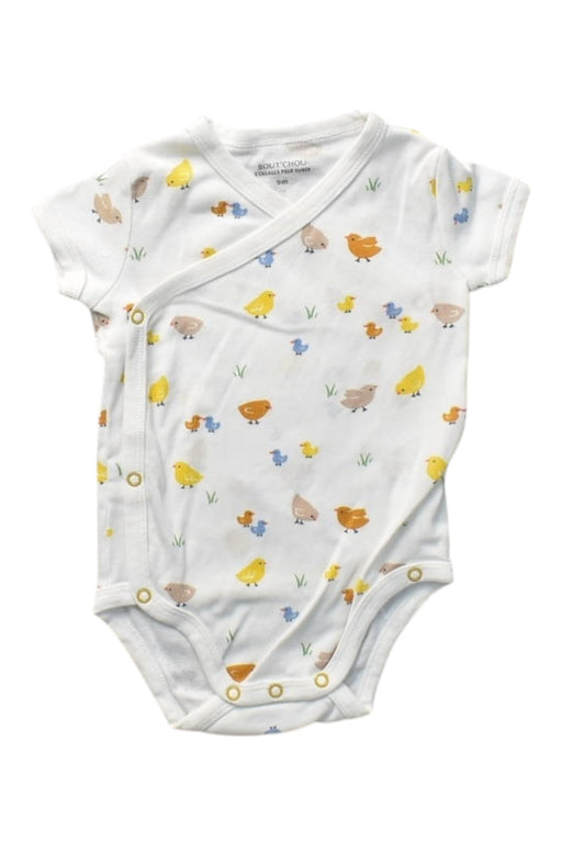 A Multicolour Short Sleeve Bodysuits from Bout'Chou in size 6-12M for boy. (Front View)