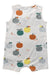 A Multicolour Sleeveless Rompers from Bout'Chou in size 3-6M for boy. (Back View)
