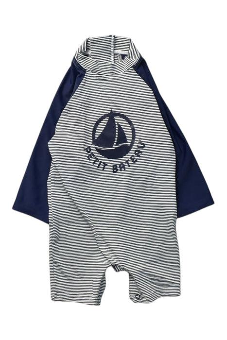 A Blue Rash Guards from Petit Bateau in size 6-12M for boy. (Front View)