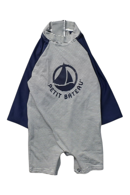 A Blue Rash Guards from Petit Bateau in size 6-12M for boy. (Front View)