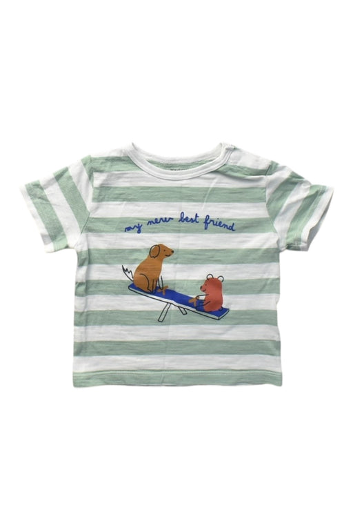 A Green Short Sleeve T Shirts from Bout'Chou in size 6-12M for boy. (Front View)