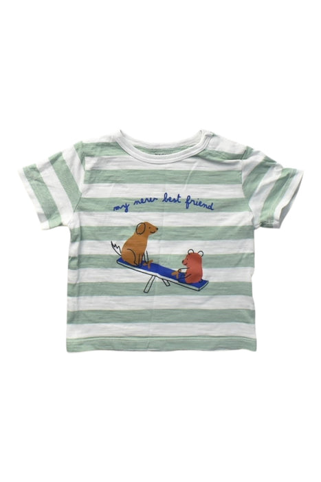 A Green Short Sleeve T Shirts from Bout'Chou in size 6-12M for boy. (Front View)