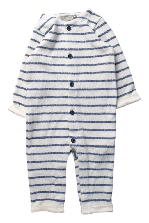A White Long Sleeve Rompers from Bout'Chou in size 6-12M for boy. (Front View)