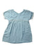 A Blue Short Sleeve Dresses from Chateau de Sable in size 4T for girl. (Back View)