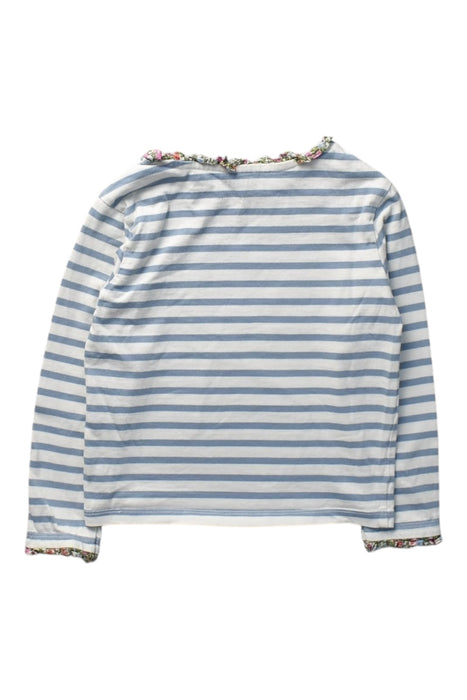 A Blue Long Sleeve Tops from Cyrillus in size 6T for girl. (Back View)