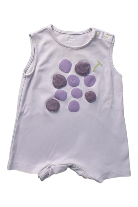 A White Sleeveless Rompers from Mimi Mono in size 3-6M for girl. (Front View)