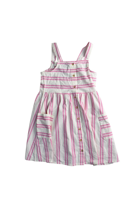 A Pink Sleeveless Dresses from Monoprix in size 6T for girl. (Front View)