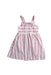 A Pink Sleeveless Dresses from Monoprix in size 6T for girl. (Back View)