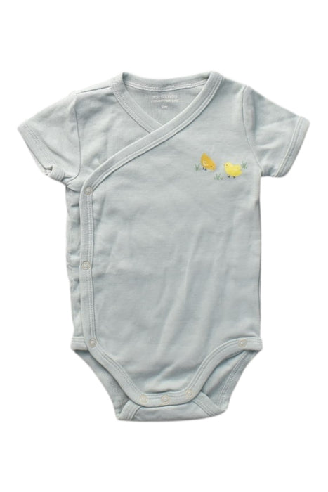 A Blue Short Sleeve Bodysuits from Bout'Chou in size 6-12M for boy. (Front View)